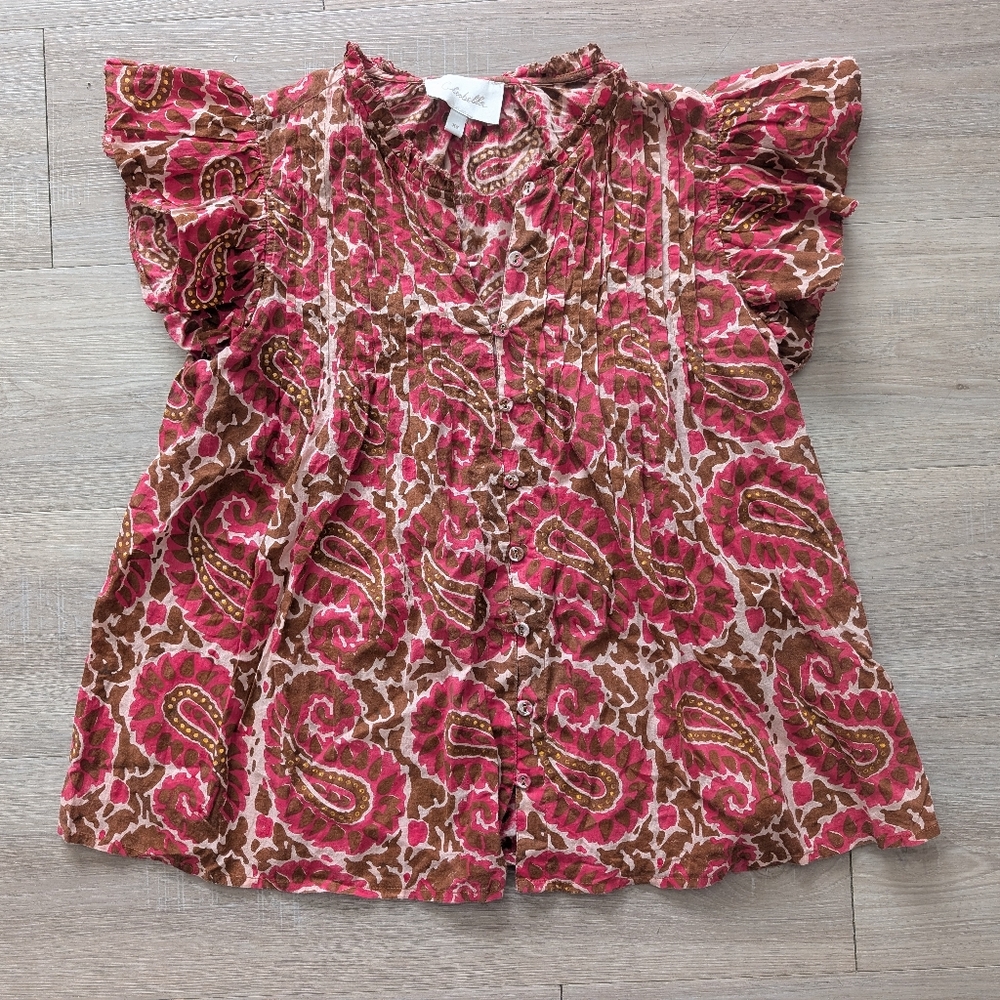 Cleobella Calla Ruffle Paisley Blouse - Picture 2 of 6